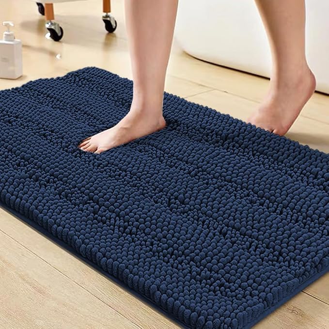 Turquoize Bathroom Rugs Shaggy Chenille Bath Rug Non Slip Thick Shaggy Bath Mats by Turquoize