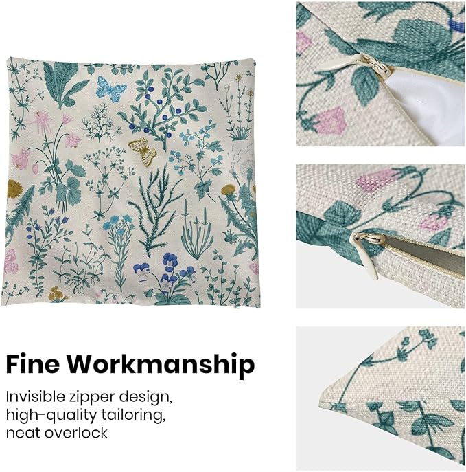 AEIOAE Spring Pillow Covers 22x22 Inch Set of 2, Seasonal Floral Outdoor - Image 6