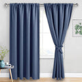 JIUZHEN Dusty Blue Blackout Curtains by JIUZHEN