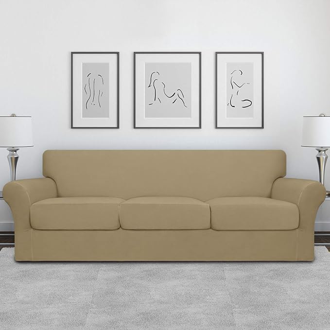 Easy-Going 4 Pieces Oversized Stretch Soft Couch Cover - Image 2