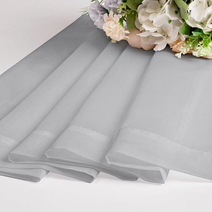 Chyhomenyc Light Grey Sheer Curtains 120 Inches Long - Image 7