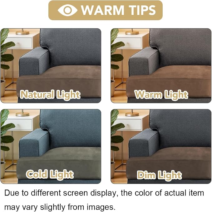 H.VERSAILTEX Stretch Velvet T Cushion Chair Covers - Image 4