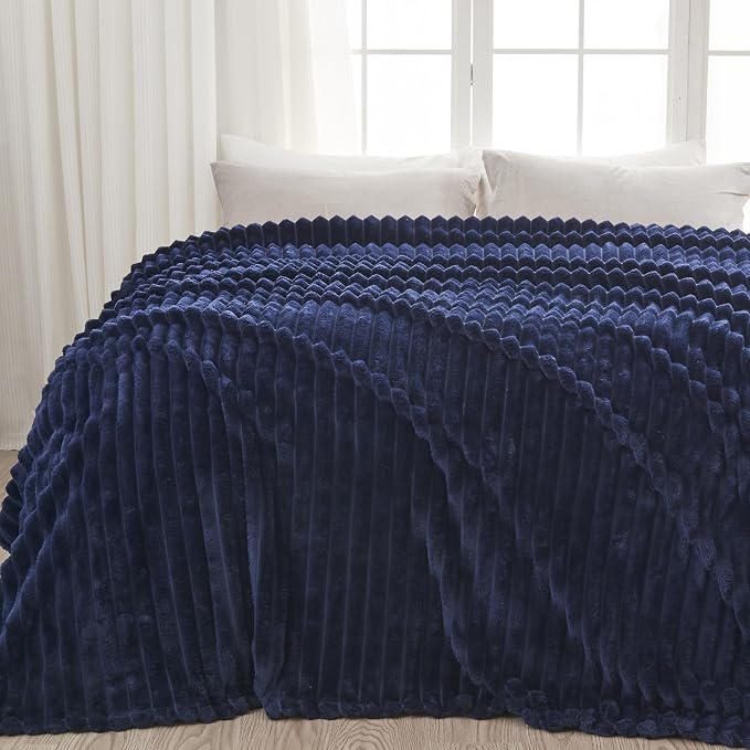 NEWCOSPLAY Super Soft Throw Blanket Dark Navy Premium Silky Flannel Fleece 3D - Image 9