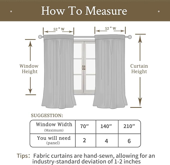 LAMIT Dark Taupe Velvet Curtains 72 Inch - Image 8