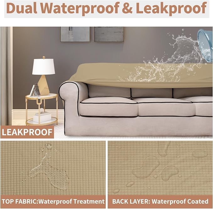 Easy-Going 100% Waterproof Couch Cover, Dual Waterproof Sofa Cover, Stretch - Image 3