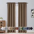OVZME Brown Blackout Curtains for Bedroom 84 Inch Length 2 Panels Set, Soft by OVZME
