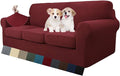 MAXIJIN 4 Piece Couch Covers for 3 Cushion Couch Super Stretch Non Slip Couch by MAXIJIN