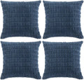 Fancy Homi 4 Packs Dusty Blue Decorative Throw Pillow Covers 24x24 Inch by Fancy+Homi