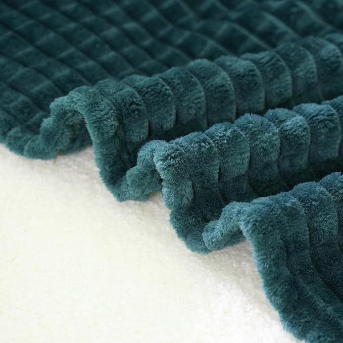 Puncuntex Flannel Fleece Throw Blanket Dusty Blue 60"×80", Super Soft Plush - Image 6
