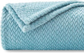 NEWCOSPLAY Super Soft Queen Blanket Light Blue Premium Silky Flannel Fleece by NEWCOSPLAY