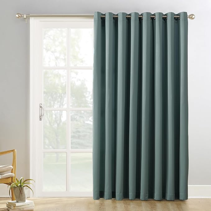 Sun Zero Easton Extra-Wide Blackout Grommet Sliding Patio Door Curtain Panel by SunZero%E2%84%A2