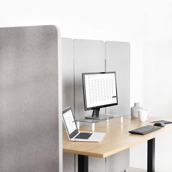 VIVO Freestanding 24 x 66 inch Privacy Panel, Cubicle Divider, Acoustic Wall - Image 5