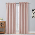 OVZME Blush Pink Blackout Curtains 84 Inches Long 2 Panels Set, Solid Thermal by OVZME