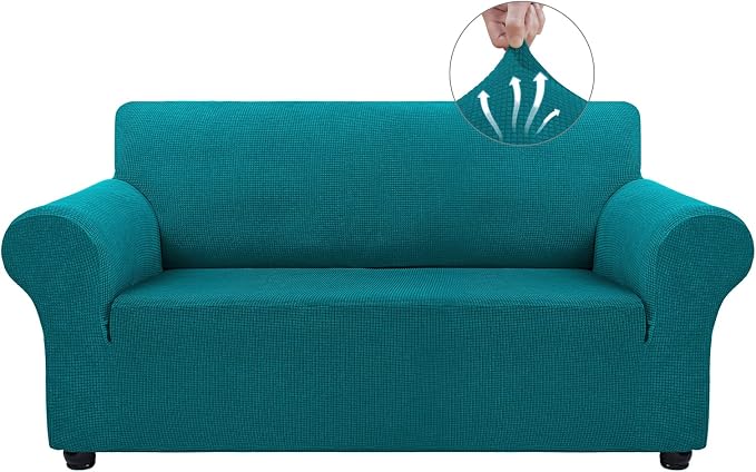 Asnomy Sofa Covers for 2 Cushion Couch Stretch loveseat Covers Slipcovers by Asnomy