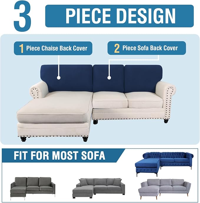 H.VERSAILTEX Backrest Cushion Covers Sectional Couch Back Cushion Covers - Image 8