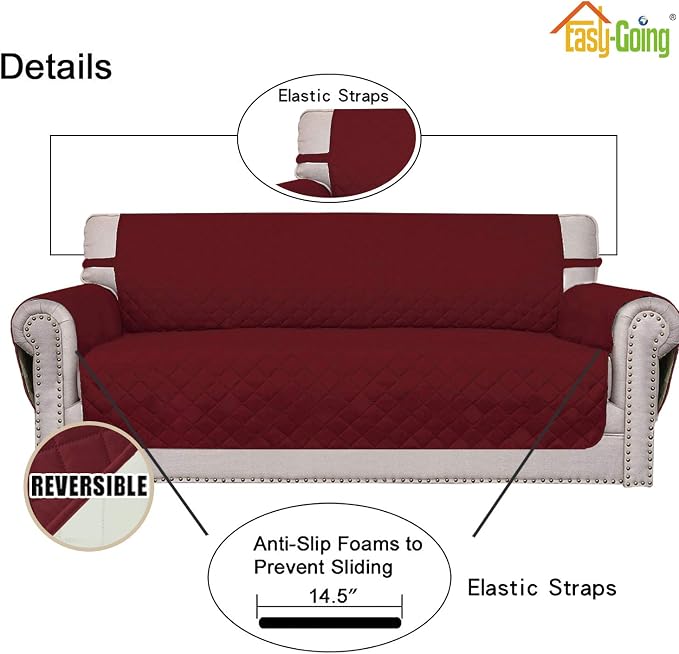 Easy-Going Chair Sofa Slipcover Reversible Sofa Cover Water Resistant Couch - Image 3