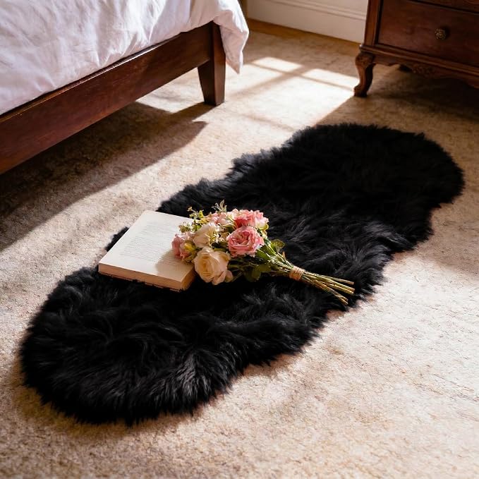 Ultra Soft Faux Fur Rug, Fluffy Shaggy 2 x 6 Ft Sheepskin Fur by TUOTPE