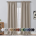 OVZME Stone Blackout Curtains 108 Inches Long 2 Panels, Solid Light Reducing by OVZME