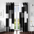 Tyrot Black Grey 100% Blackout Curtains by TyrotHomeDecor