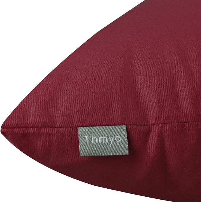 Thmyo 4-Pack 100% Cotton Comfortable Solid Decorative Throw Pillow Case - Image 8