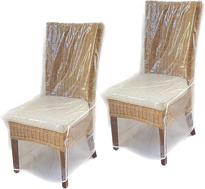 Evelots Dining Room/Kitchen Chair Cover/Protector-2 Pack- Heavy Duty Clear PVC by Evelots