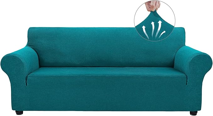 Asnomy Couch Covers for 3 Cushion Couch Stretch Sofa Covers Slipcovers by Asnomy