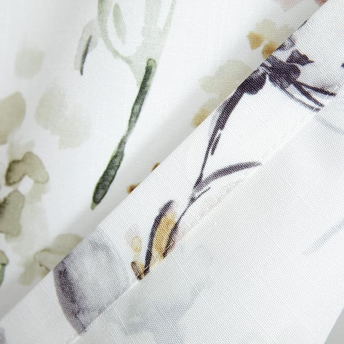 Leeva Watercolor Floral Valance Curtains, Rod Pocket Short Curtain Window - Image 5