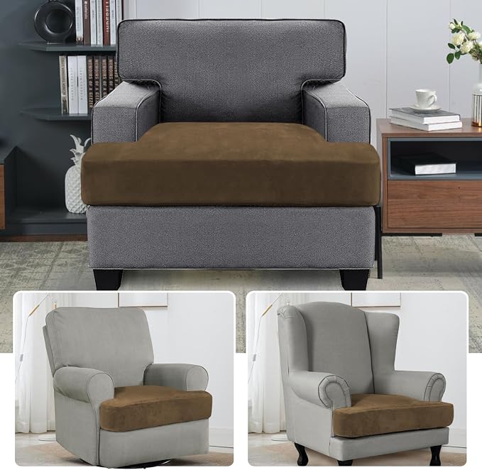 H.VERSAILTEX Stretch Velvet T Cushion Chair Covers - Image 2