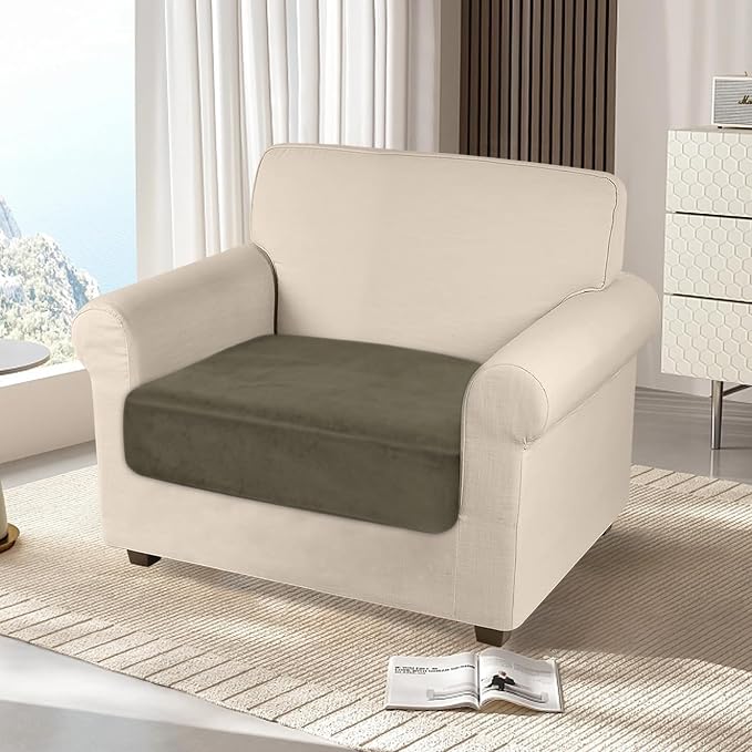 NAISI Couch Cushion Covers 1 Piece Velvet Stretch Sofa Seat Covers or Backrest - Image 2