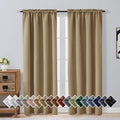 OVZME Taupe Blackout Curtains for Bedroom 72 Inch Length 2 Panels Set, Solid by OVZME