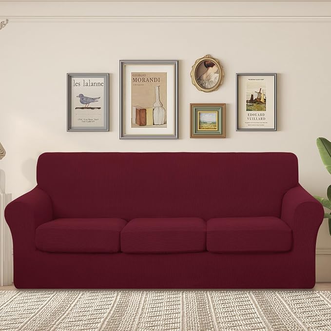 U-NICE HOME 4 Pieces Stretch Couch Cover Sofa Cover Washable Sofa Slipcover - Image 2