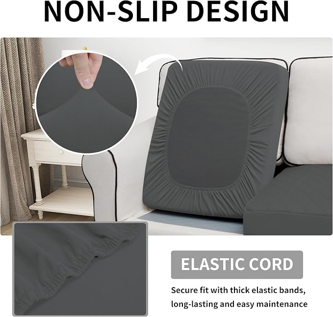 Easy-Going Waterproof Couch Cushion Covers, Non-Slip Leakproof Sofa Seat - Image 3