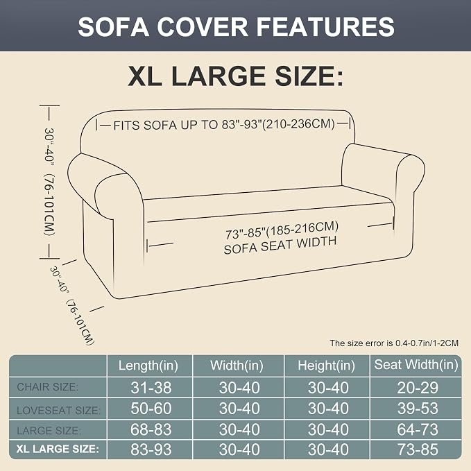 Stretch Couch Cover Washable Sofa Slipcover Furniture Protector - Image 5
