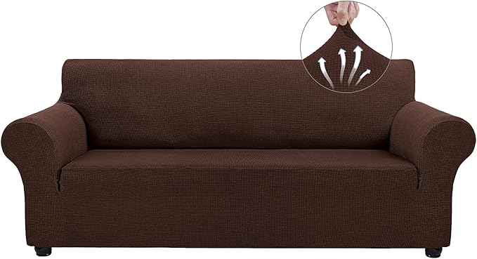 Asnomy Couch Covers for 3 Cushion Couch Stretch Sofa Covers Slipcovers by Asnomy