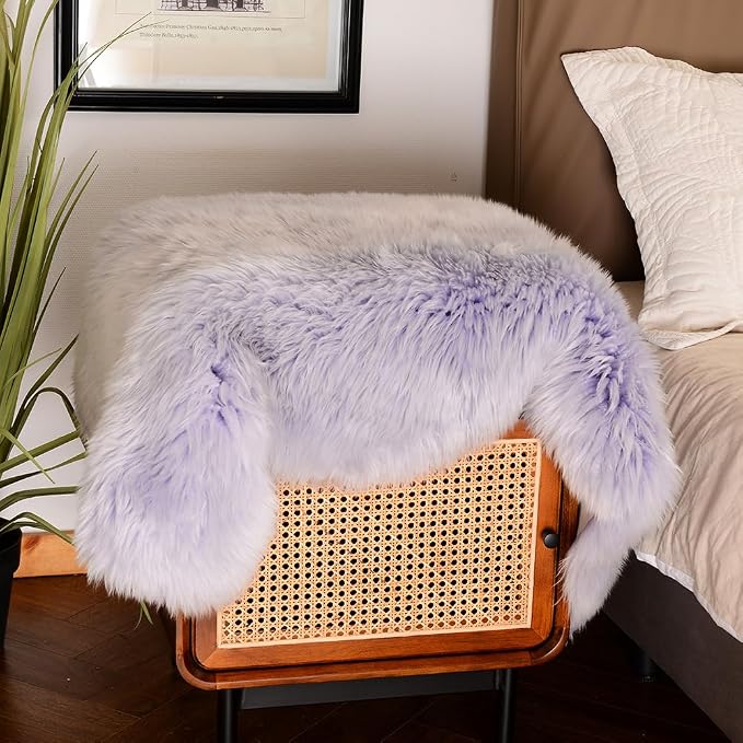 LLB Genuine Sheepskin Area Rug Wool Rug Fur Carpet Fluffy Shaggy Fur Rug - Image 3