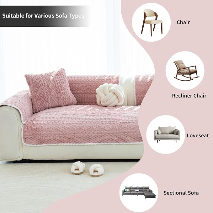Plush Warm Couch Covers, Sectional Couch Cover Washable, Funny Fuzzy Pet Couchs - Image 4