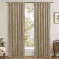 LAMIT Dark Taupe Velvet Curtains 96 Inch by LAMIT