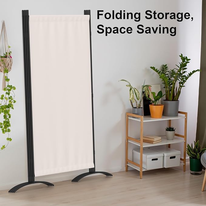 Portable Room Divider 4 Panel Partition Room Dividers and Folding Privacy - Image 4
