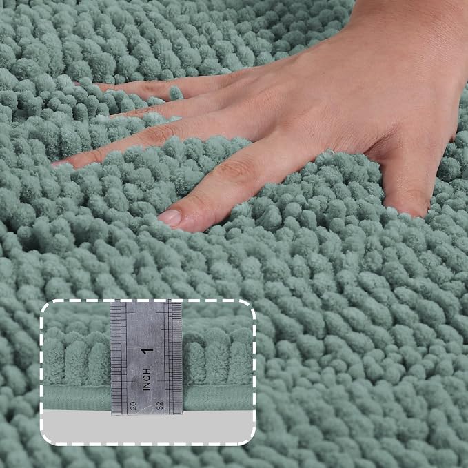 TURQUOIZE Non Slip Shaggy Bath Mats - Image 3