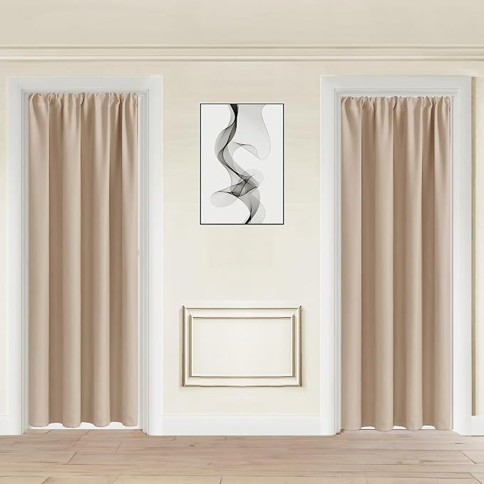 JIUZHEN Blackout Doorway Curtains 80 inch Length by JIUZHEN