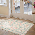 Rugxara Pink Door Mat Floral Entryway Rug, Washable Samll 2x3 Rug, Boho Front by Rugxara