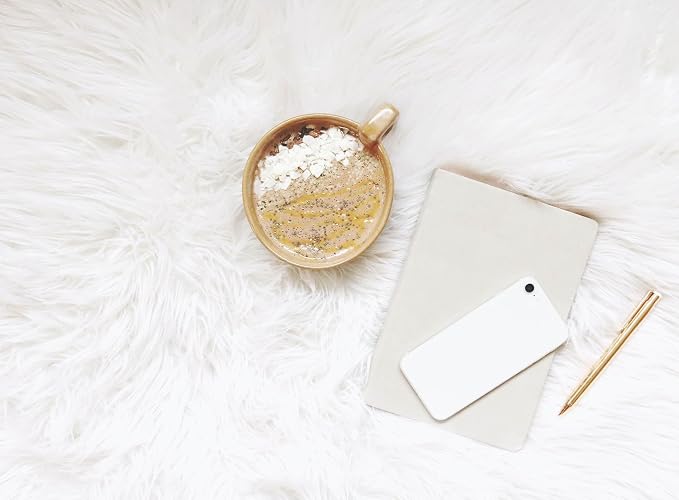 Fluffy Faux Fur Rug White Sheepskin Area Rug, 4x6 Ft Ultra Soft Shaggy Plush Rug - Image 7