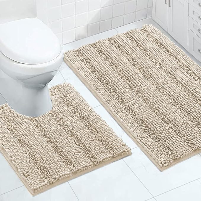 Turquoize Bathroom Rugs Set Non-Slip Bath Mats by Turquoize