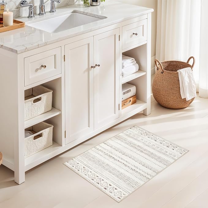 cotiled Washable 2x3 Entryway Rug: Washable Boho Rugs - Image 5