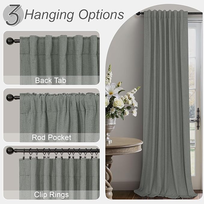 Linen Textured Black Out Blinds - Image 6