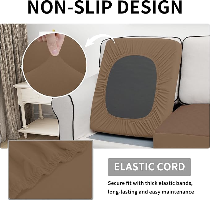 Easy-Going Waterproof Couch Cushion Covers, Non-Slip Leakproof Sofa Seat - Image 3