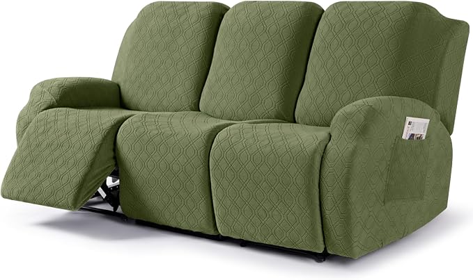 VANSOFY Recliner Sofa Covers, 3-Pieces Stretch Reclining Couch Covers by VANSOFYFURNITURECOVERS