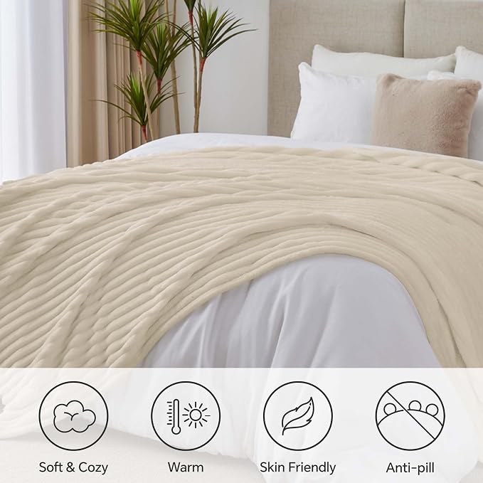 BEDELITE Blankets Queen Size for Bed, 300GSM Soft & Warm Fleece Blanket - Image 2