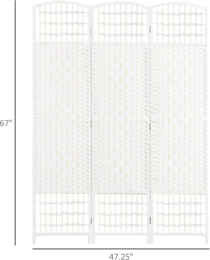 HOMCOM 3 Panel Room Divider, Folding Privacy Screen, 5.6' Room Separator - Image 7