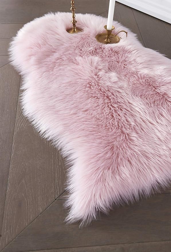 SERISSA Faux Sheepskin Fur Chair Couch Cover Small Fuzzy Area Rug - Image 7